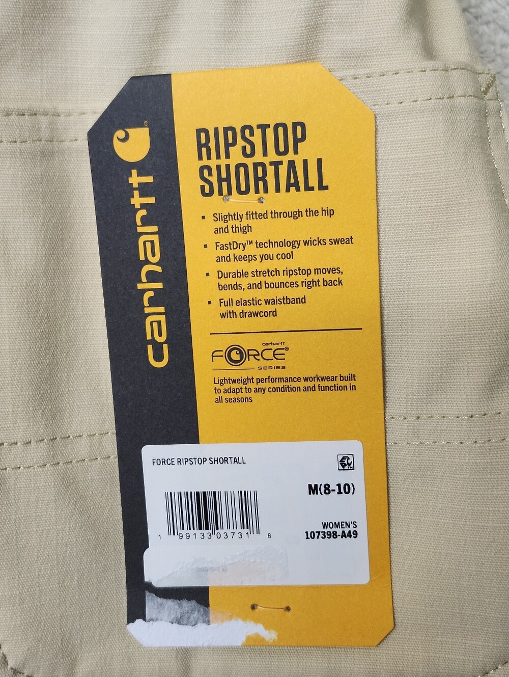 • Carhartt Women's FORCE RIPSTOP SHORTALL - Fast Dry Wicks Sweat Multi Pockets - Picture 6 of 13